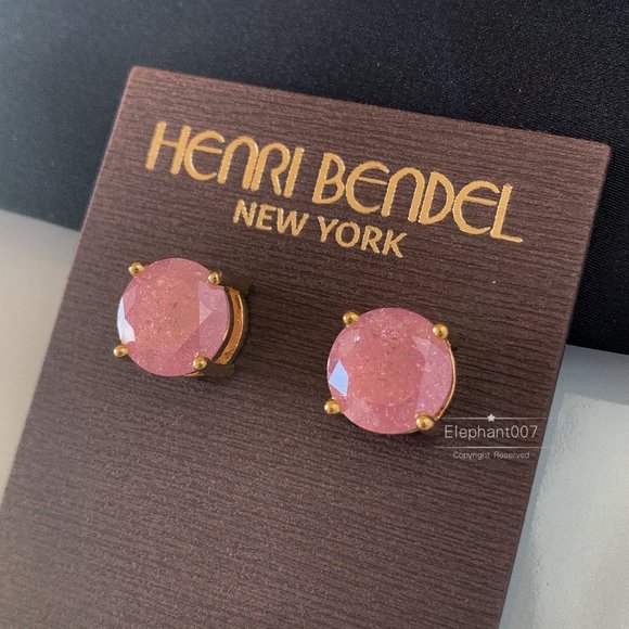 Henri Bendel crystal pink earrings